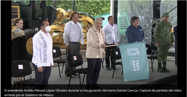 Inaugura AMLO tramo Izamal-Cancún del Tren Maya