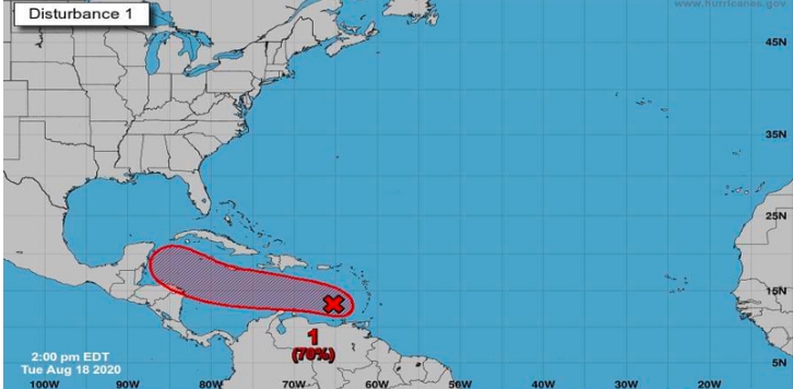 Meteorólogos vigilan perturbación tropical, podría impactar Quintana Roo