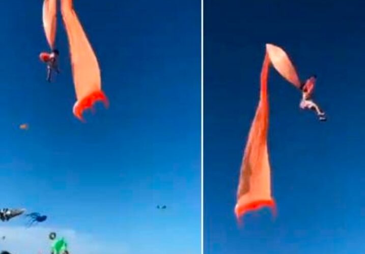 Niña de 3 años “vuela” al enredarse con un cometa (+video)