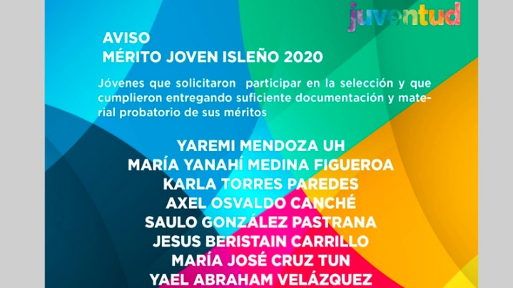 Entregará Gobierno Municipal Premio al “Mérito Joven Isleño 2020”