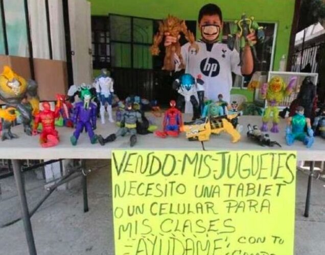 Tamaulipas: Niño puso en venta sus juguetes para comprar una tablet y seguir las clases en línea