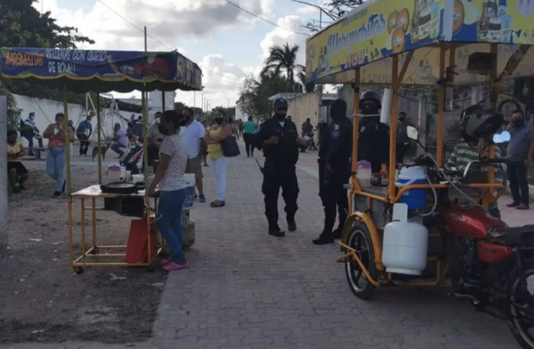 Fuerte presencia policial en zona continental de Isla Mujeres