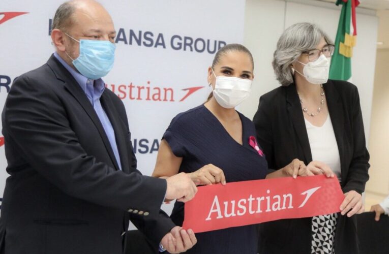 Después de una larga pausa, reinicia vuelo Viena-Cancún: Mara Lezama