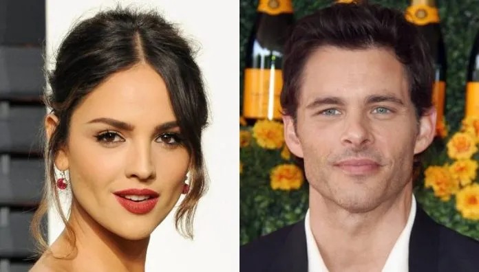 Eiza González llega con James Marsden a la fiesta navideña de Leonardo DiCaprio