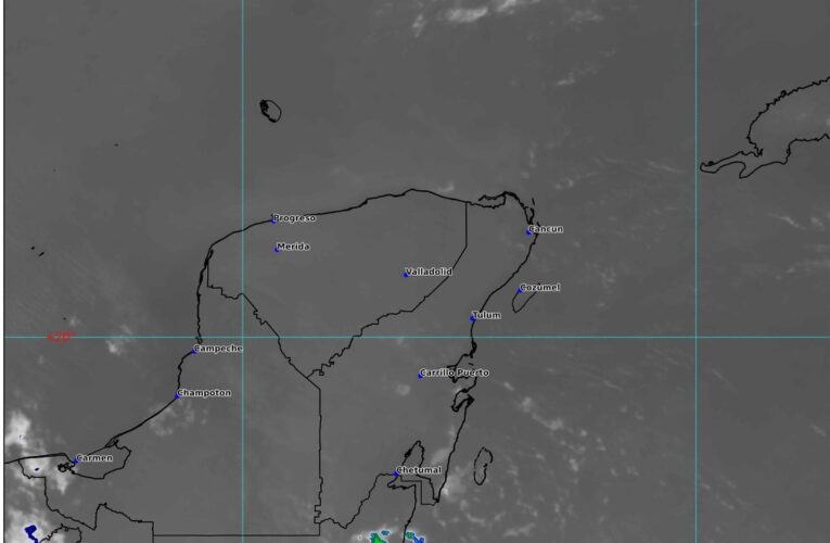 Condiciones climáticas en la Península de Yucatán: Chubascos, descargas eléctricas y ambiente caluroso