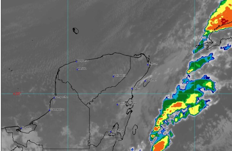 Prevén cielo medio nublado con chubascos para la Península de Yucatán