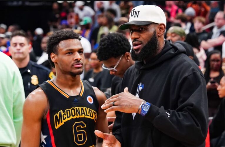 Los Angeles Lakers seleccionan a Bronny James, hijo de LeBron James, en el draft de la NBA