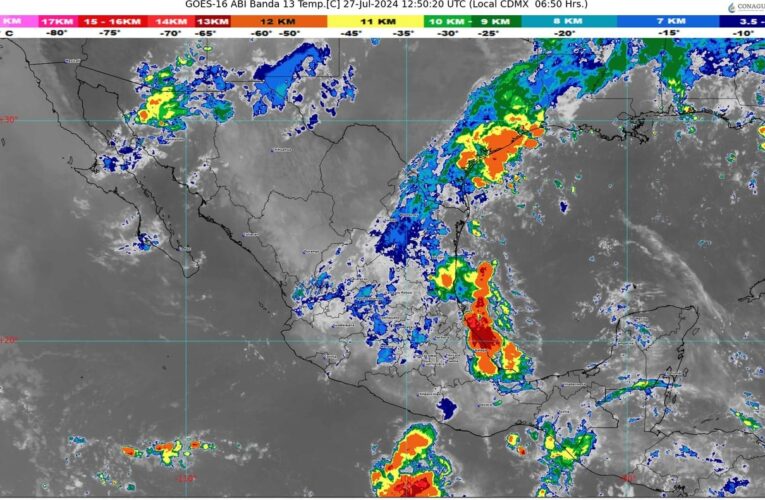 Pronostican lluvias intensas en Tamaulipas, San Luis Potosí, Guerrero, Oaxaca y Chiapas