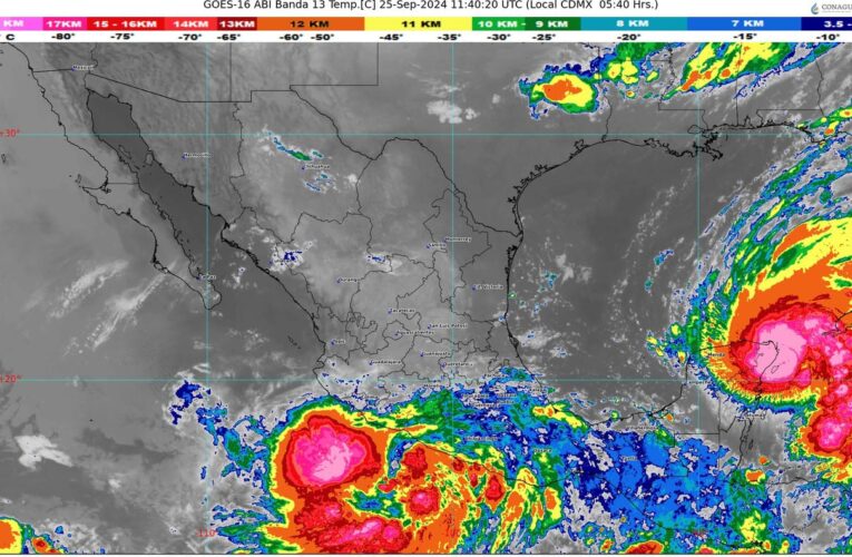 Remanentes del huracán John y el ciclón tropical causan lluvias torrenciales en México