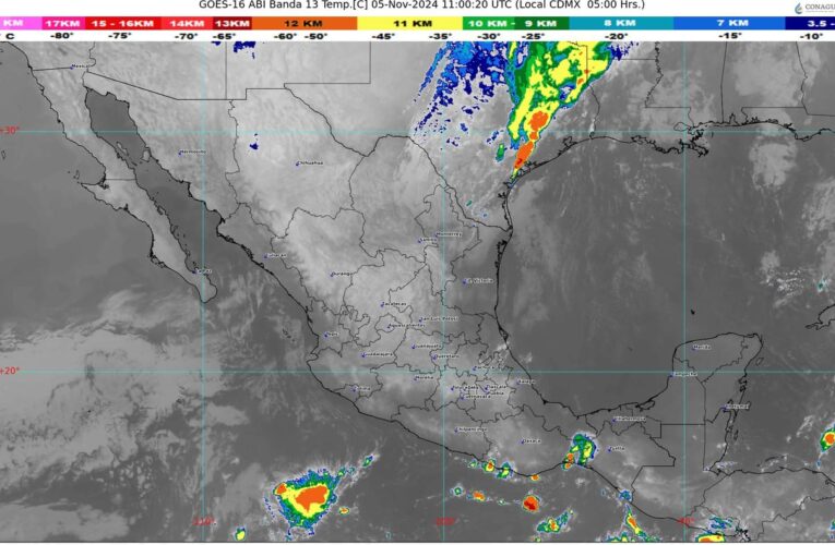 Frente frío 7 se desplaza sobre el norte del país