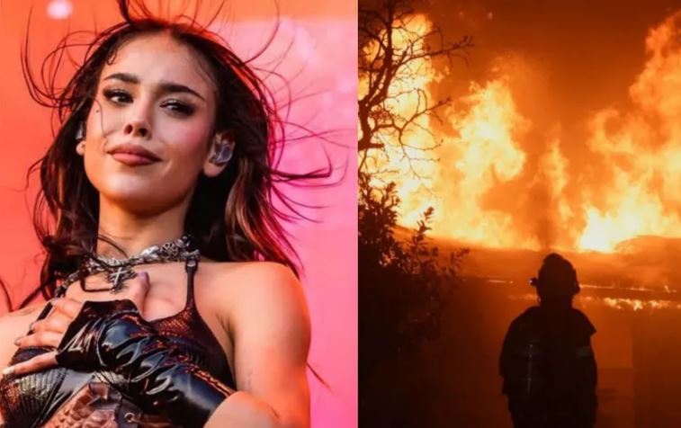 Danna Paola desata burlas y criticas en su contra tras mensaje por incendios en Los Ángeles