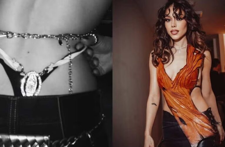 Danna responde críticas por usar ropa interior con imagen católica: “Mi Virgencita me respalda”