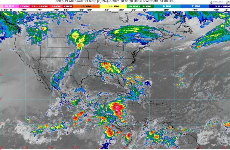 La onda tropical número 6 se desplazará sobre la península de Yucatán