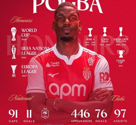 El AS Mónaco anuncia el fichaje de Paul Pogba hasta 2027