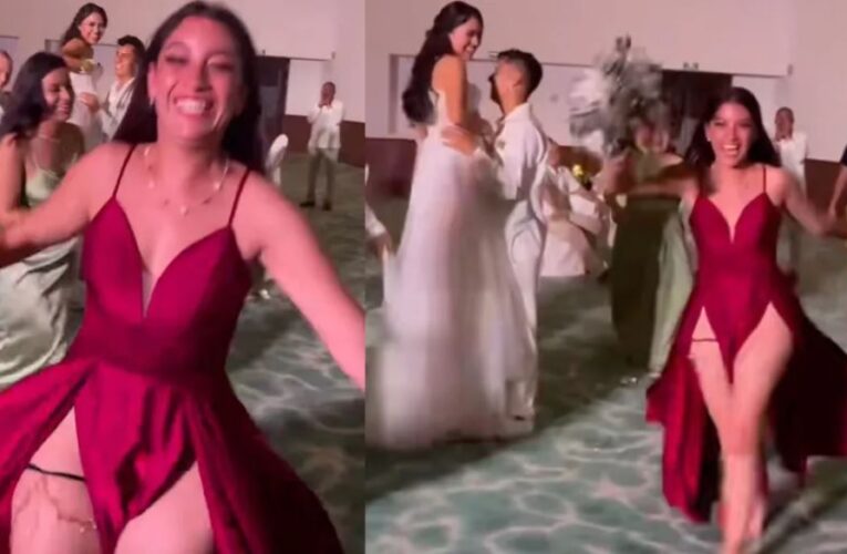 Invitada lleva atrevido vestido a una boda y redes ‘estallan’ en su contra: «La pick me de la fiesta»