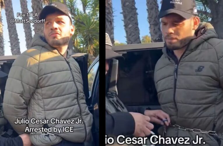 Así fue arrestado Julio César Chávez Jr. en EU; video muestra que el boxeador mexicano fue encadenado