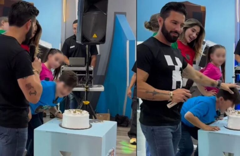 Poncho de Nigris hace llorar a su hijo tras empujarlo contra pastel de cumpleaños y desata críticas