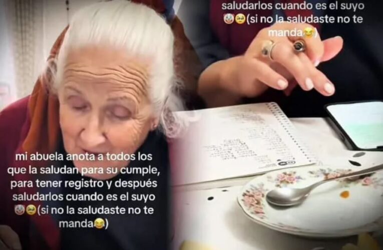 ¡No te olvides! Abuelita se hace viral por anotar quiénes la saludan por su cumpleaños