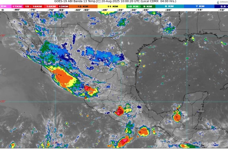 Ondas tropicales provocarán lluvias en el norte, occidente, centro, sur y sureste del país