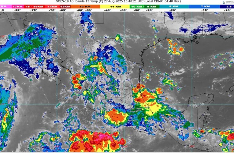 Pronostican lluvias intensas en Sonora, Sinaloa, Chihuahua, Puebla, Veracruz Y Oaxaca