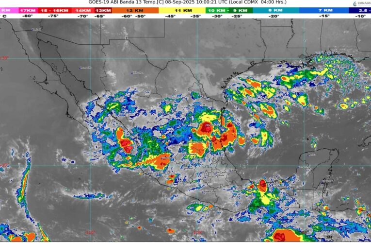 El sistema frontal número 2, estacionario, afecta al noreste de México