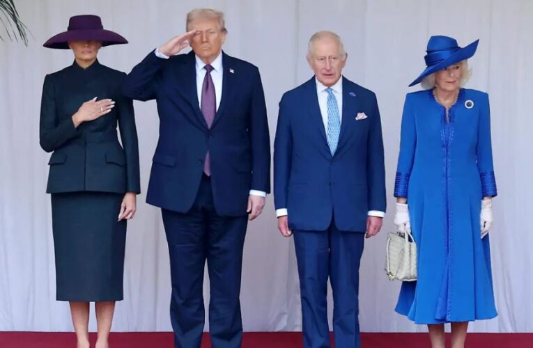 Entre protestas antiTrump, el rey Carlos III recibe al presidente de Estados Unidos en el castillo de Windsor