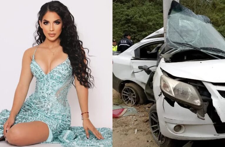 Joselyn Encalada sufre aparatoso accidente de auto