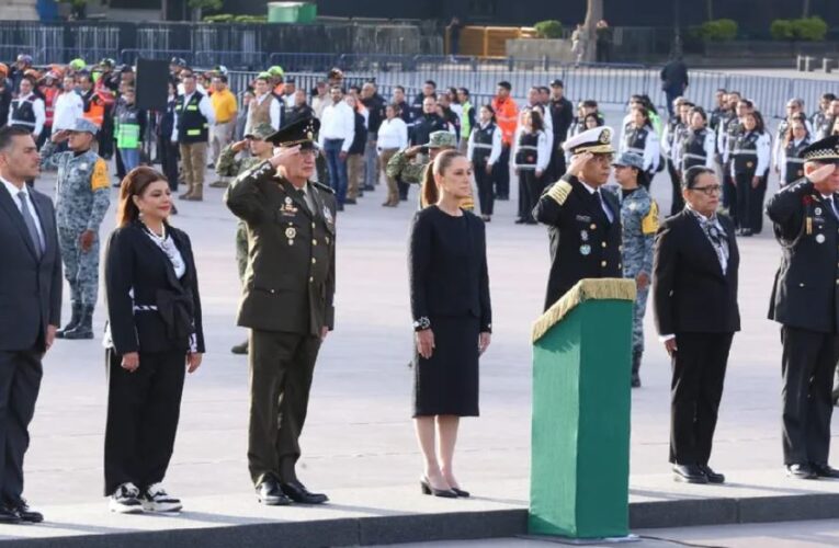 Claudia Sheinbaum encabeza ceremonia solemne en honor a víctimas de los sismos de 1985 y 2017