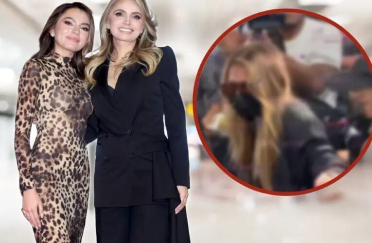 Sofía Castro sufre caída durante encuentro con reporteros; internautas explotan contra ellos