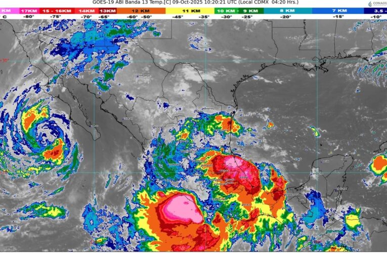 Pronostican lluvias muy fuertes en el occidente y centro del país