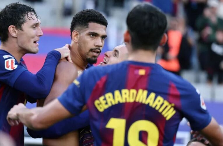Ronald Araujo se reivindica y le da el triunfo al Barcelona sobre Girona con gol de último minuto