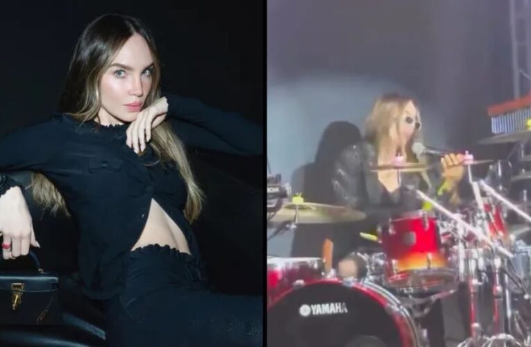 Belinda sufre lesión tras tocar la batería en uno de sus conciertos: «Lo único que me faltaba»