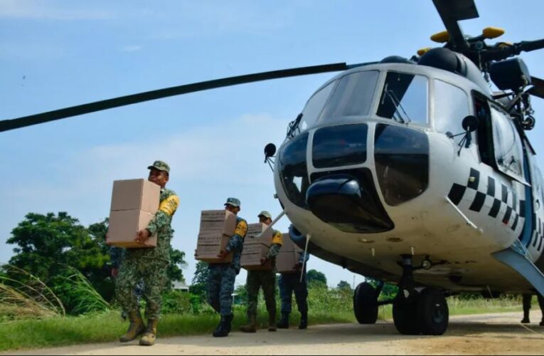 Entregan más de 100 mil despensas a damnificados por lluvias en la Sierra y Huasteca de Hidalgo