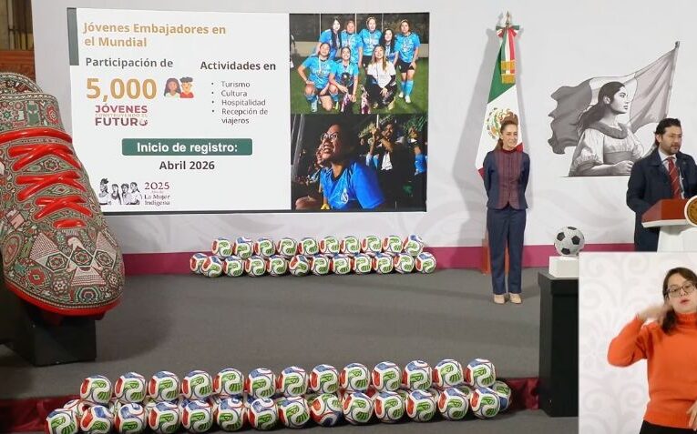 Cinco mil beneficiarios del programa Jóvenes Construyendo el Futuro participarán en la organización del Mundial 2026