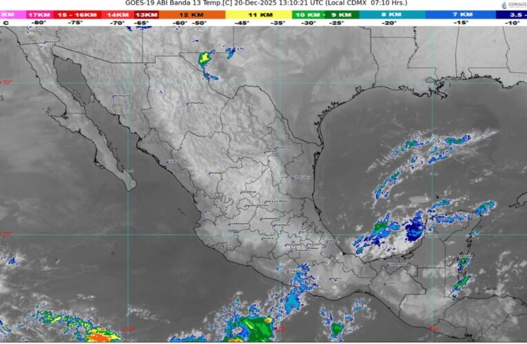 LLUVIAS FUERTES Y VIENTOS DE HASTA 70 KM/H EN EL SURESTE; PERSISTE AMBIENTE SECO EN EL NOROESTE