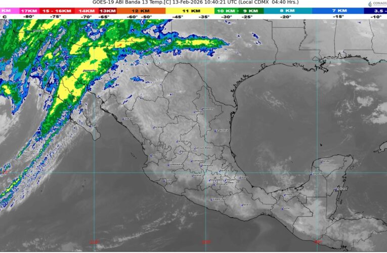 El frente frío núm 34 se desplazará sobre el noroeste y norte
