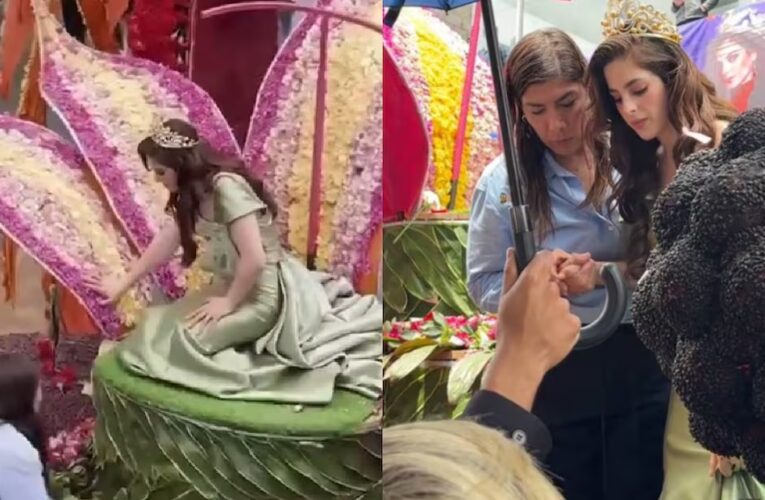 Fátima Bosch se desploma durante desfile en Ecuador