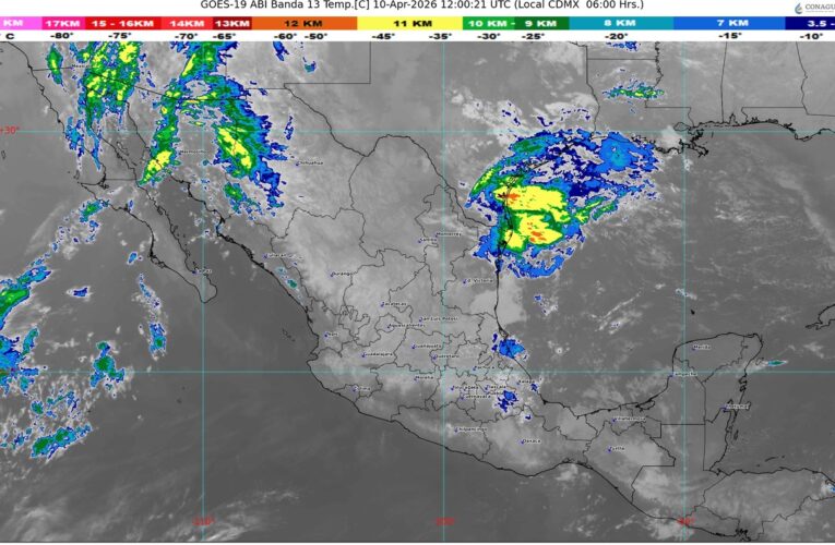 Lluvias fuertes y la posible formación de torbellinos, en México