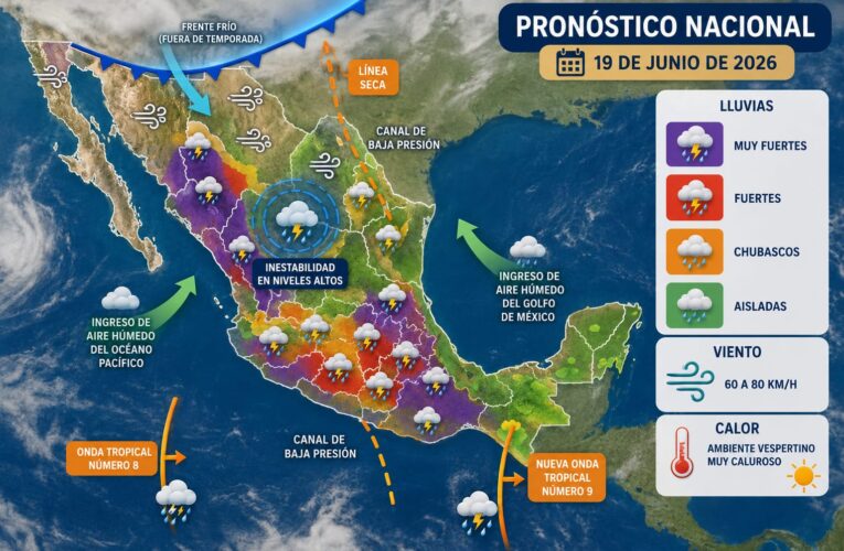 La nueva onda tropical número 9 se desplazará al sur de la península de Yucatán