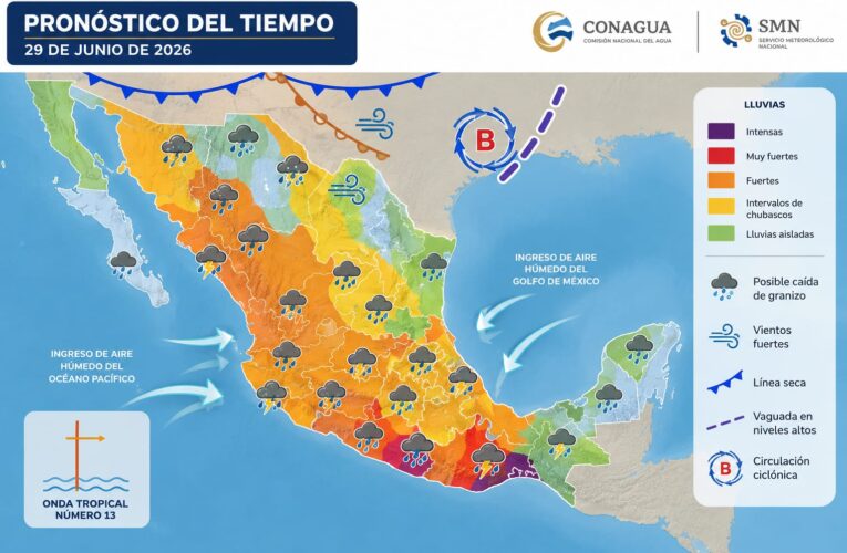 La onda tropical número 13 avanzará frente a las costas del Pacífico Sur Mexicano